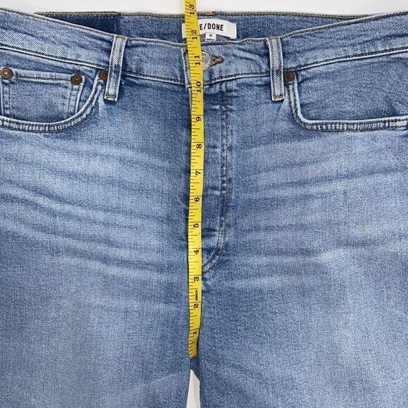 Re/Done 90s High Rise Ankle Crop in Light Dusk Destroy Women’s Size 30 New - Picture 9 of 13